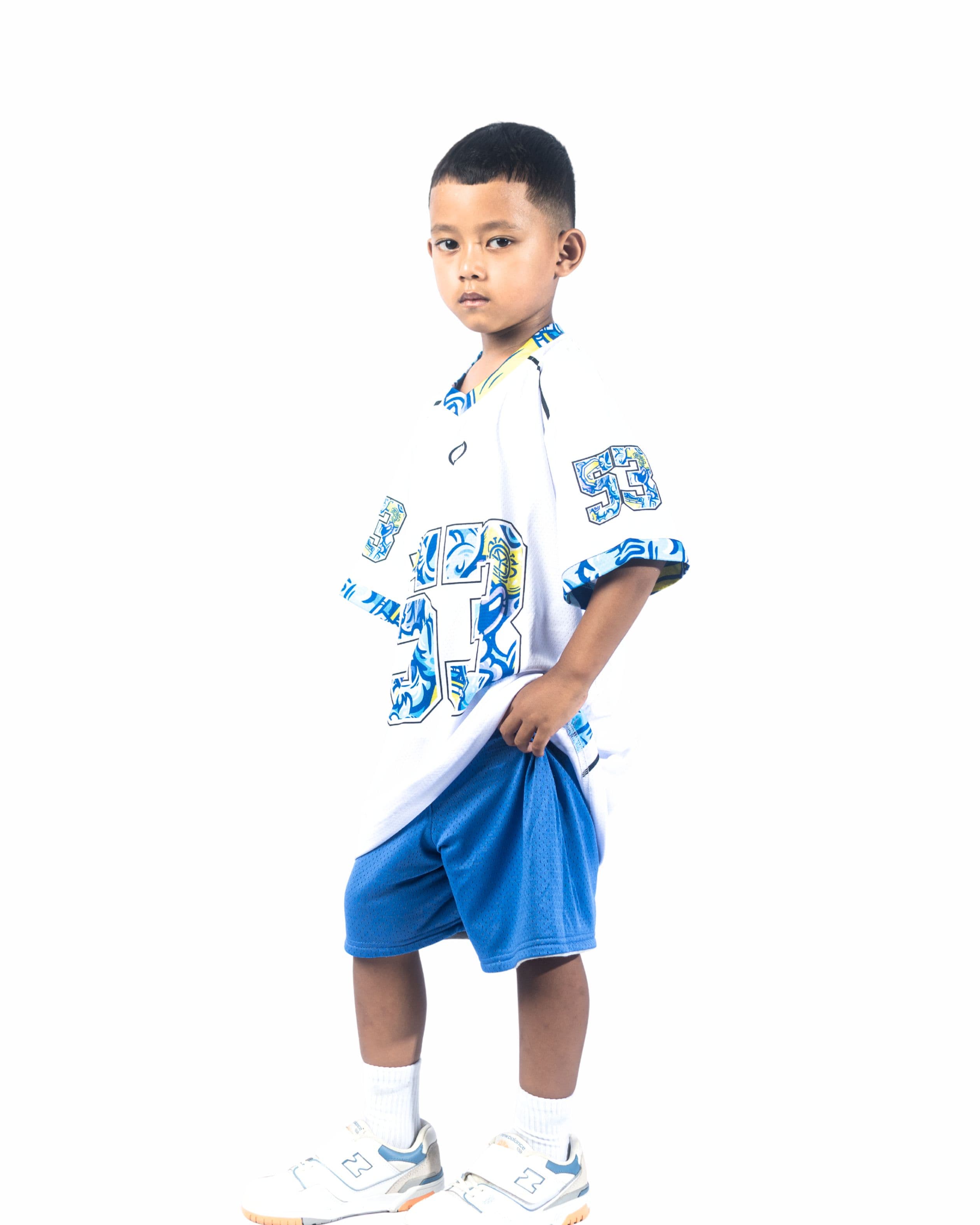 Nadin Jersey Boxy Kids White 53 thumbnail 1
