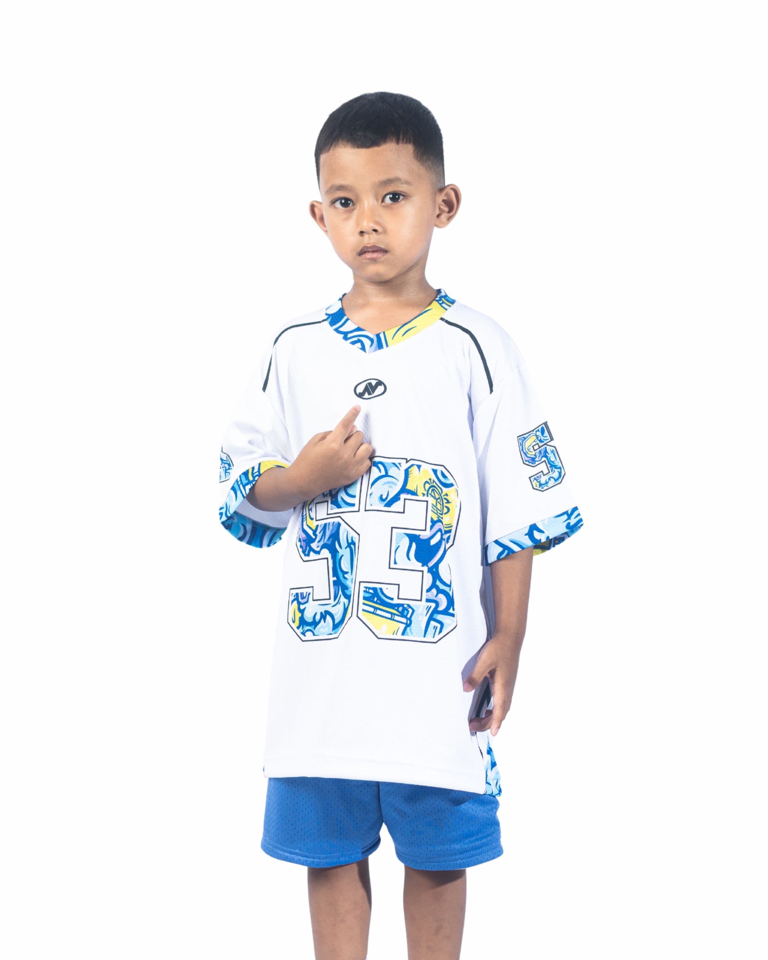 Nadin Jersey Boxy Kids White 53 thumbnail 3